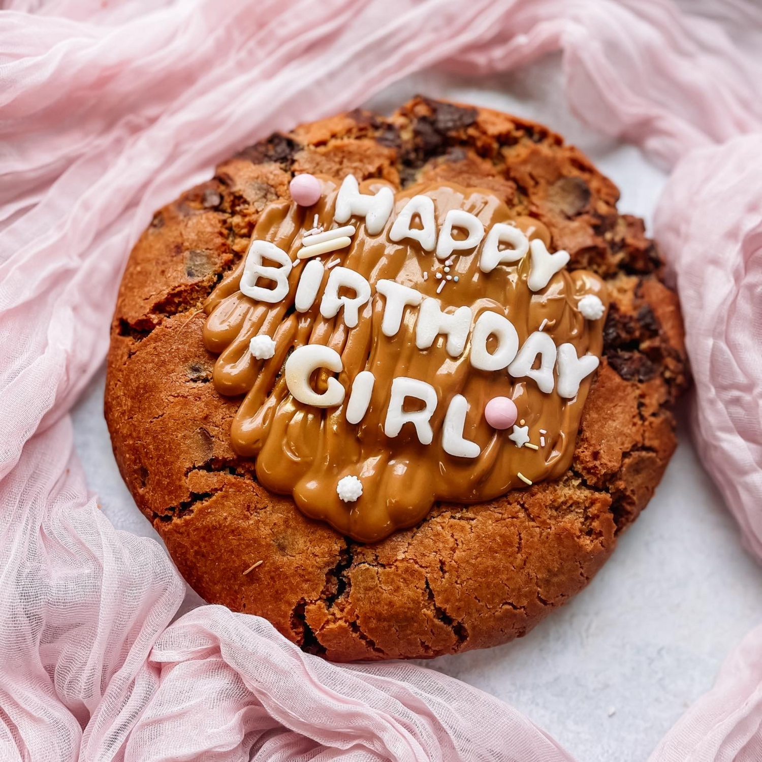 Kilo Cookie van Baking Sisters in de smaak Nutella, Biscoff of NYC met een leuke persoonlijke boodschap