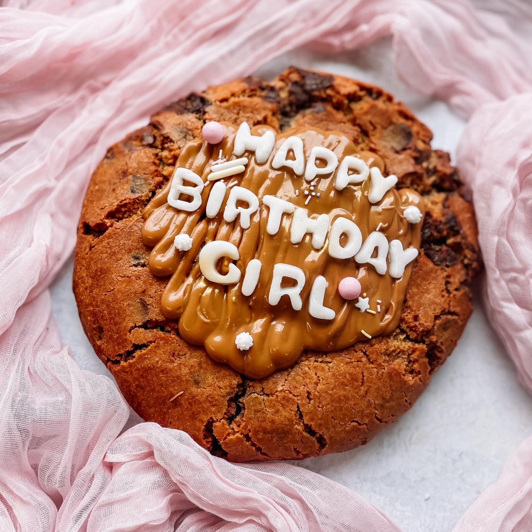 Kilo Cookie van Baking Sisters in de smaak Nutella, Biscoff of NYC met een leuke persoonlijke boodschap